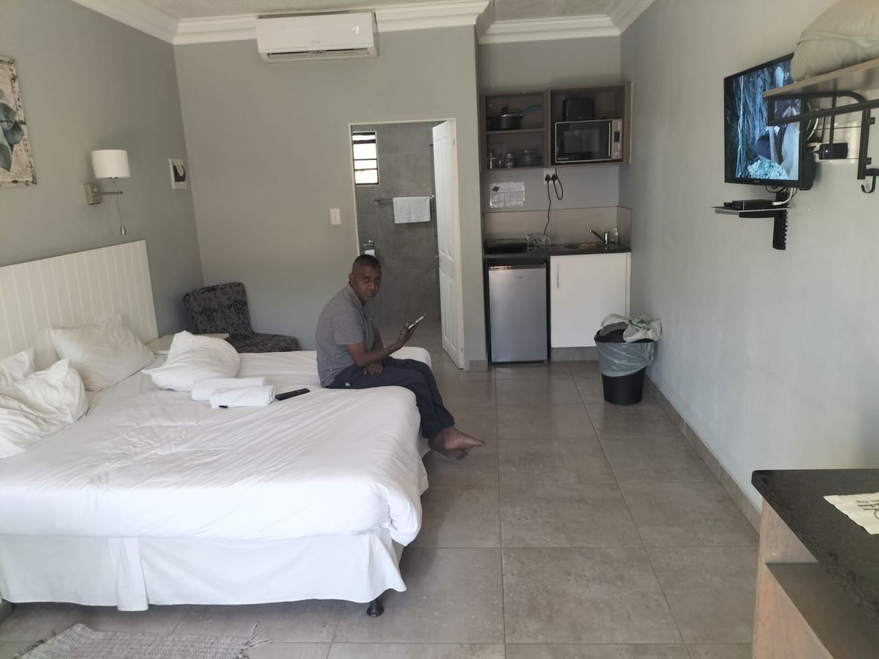 Self-catering studio with kitchenette at a partner lodge